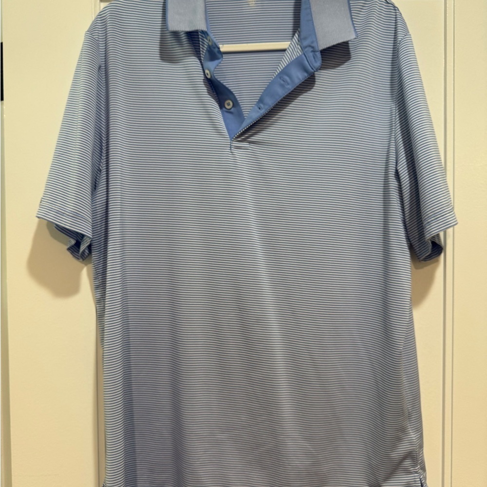 RL Blue Performance Polo Shirt with Moisture-Wicking Fabric